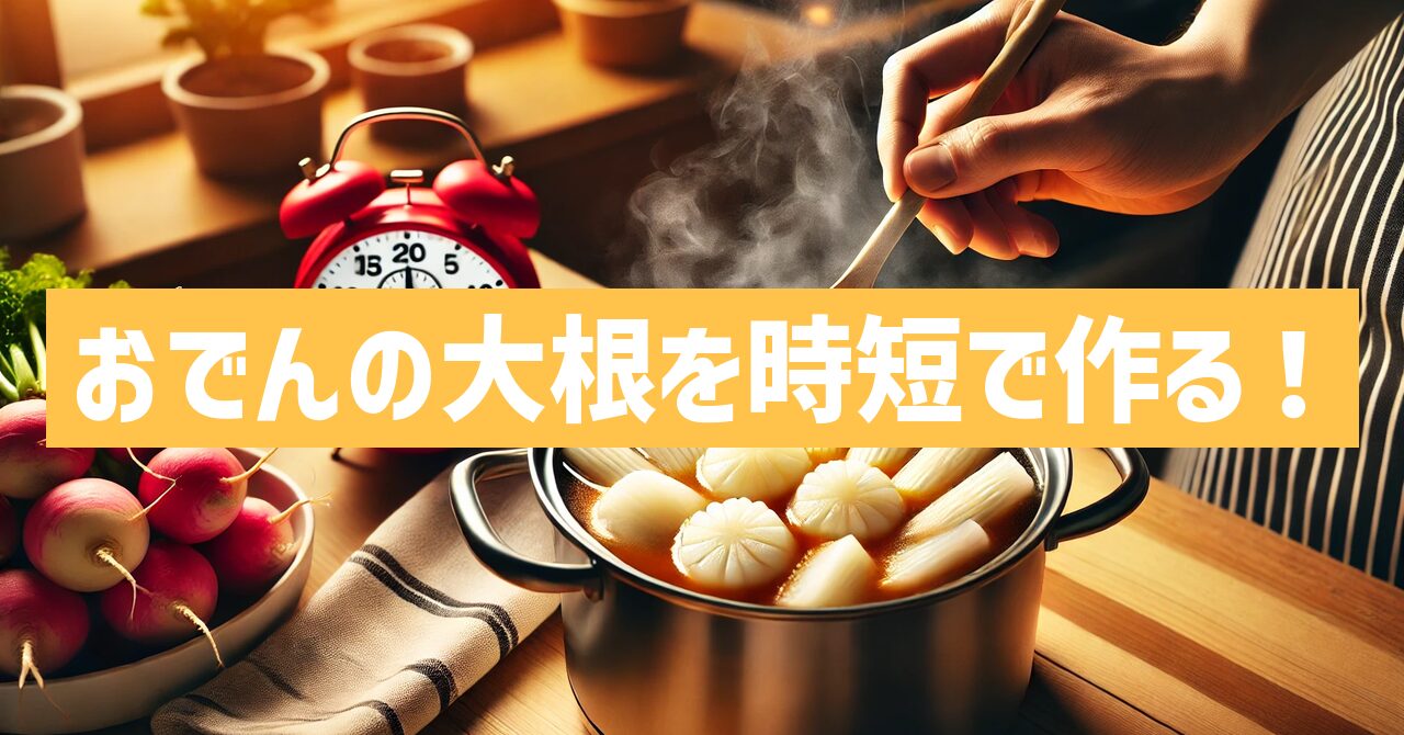 おでんの大根を時短で作る！プロが教える簡単技を紹介！