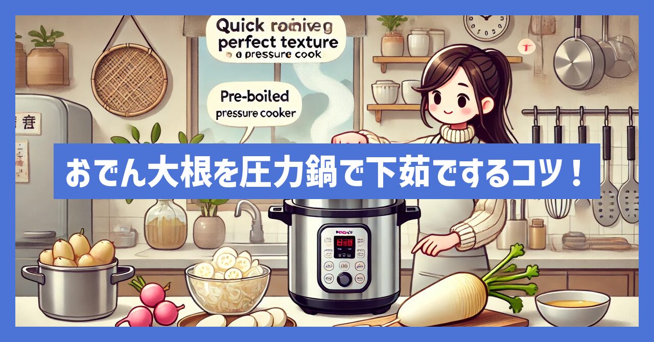 おでん大根の下茹でを圧力鍋でするポイントや注意点を解説！
